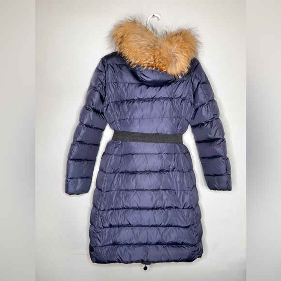 Moncler  Genevrier Down Puffer  Jacket Winter Coat Women’s Size XS Blue Khloe - Picture 6 of 9
